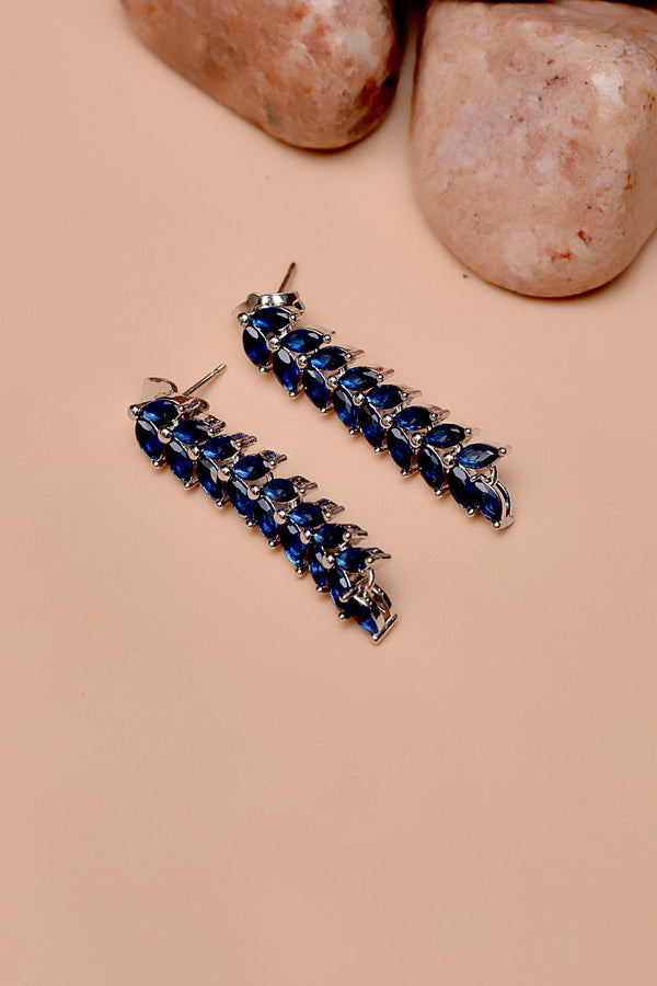 Party Wear Blue Earrings