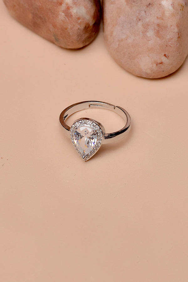 Size 0 Party Wear Silver Ring