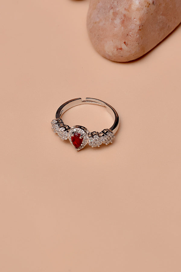 Size 0 Party Wear Red Ring