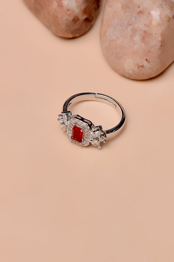 Size 0 Party Wear Red Ring