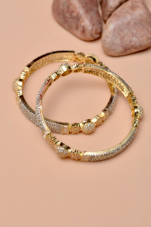 Size 2-6 Party Wear Golden Bangles
