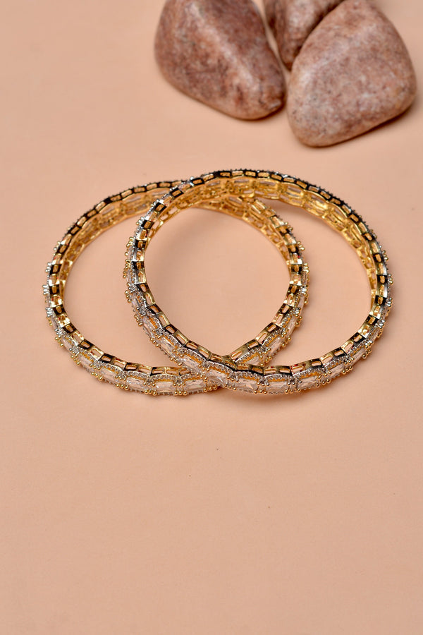 Size 2-6 Party Wear Golden Bangles