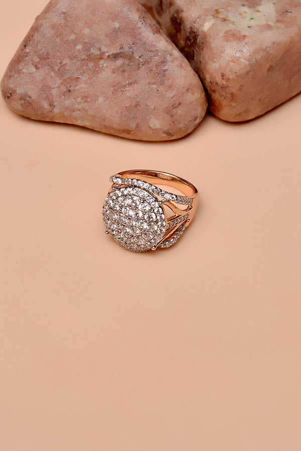 Size 6 Party Wear Dual Tone Ring