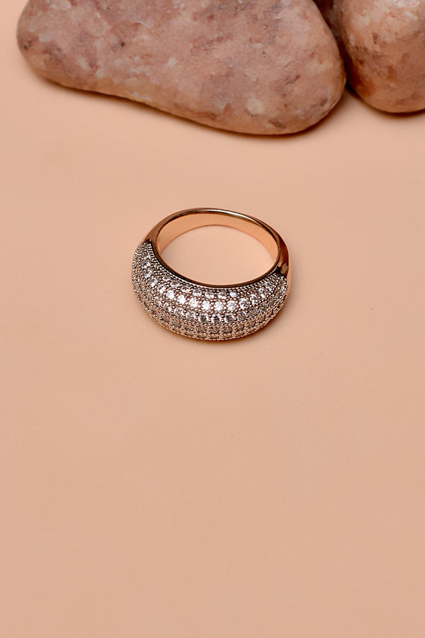 Size 7 Party Wear Dual Tone Ring