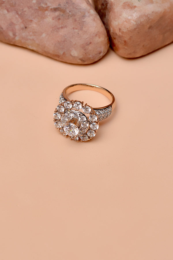 Size 5 Party Wear Dual Tone Ring