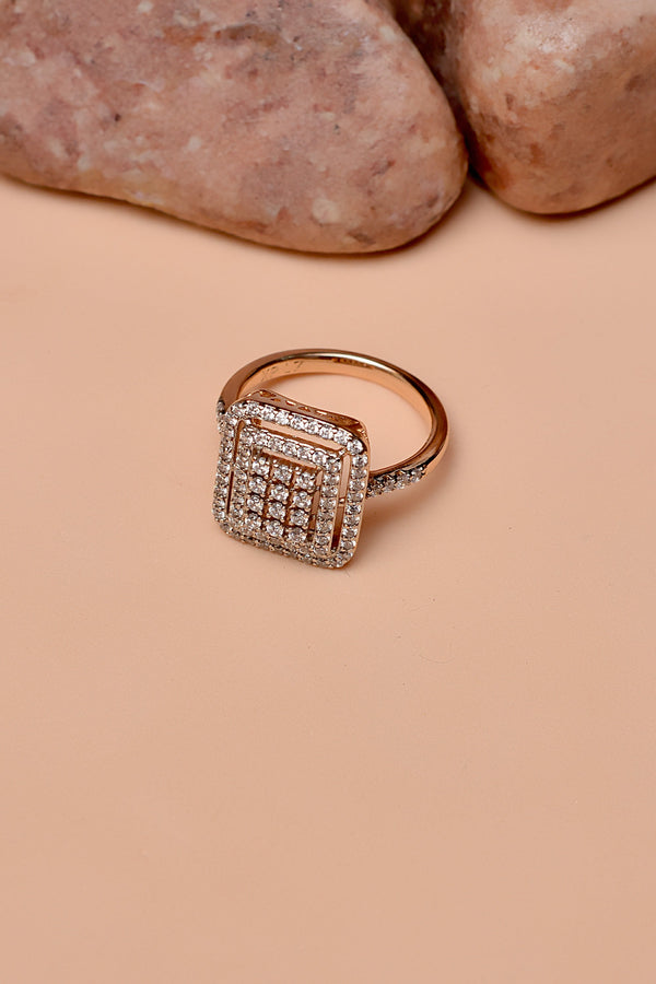 Size 7 Party Wear Dual Tone Ring