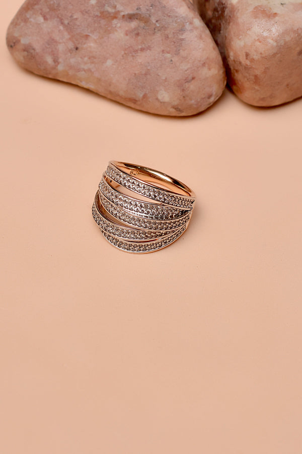 Size 6 Party Wear Dual Tone Ring