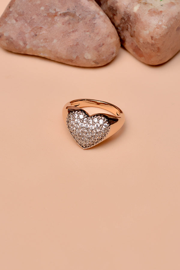 Size 7 Party Wear Dual Tone Ring