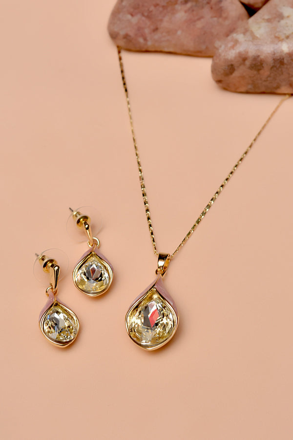 Party Wear Champagne Locket Set