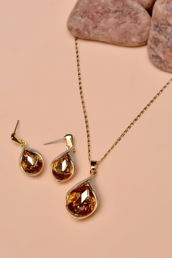 Party Wear Champagne Locket Set