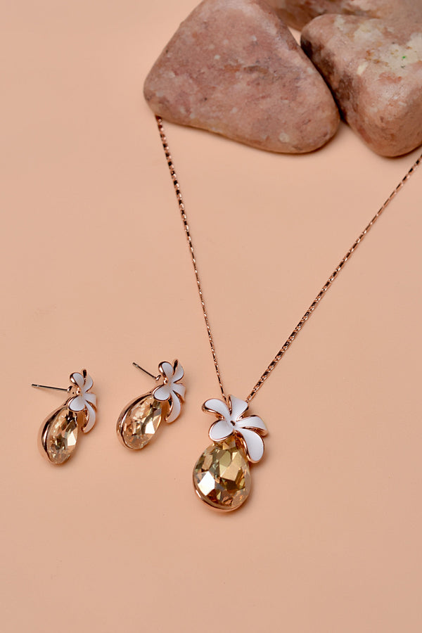 Party Wear Champagne Locket Set