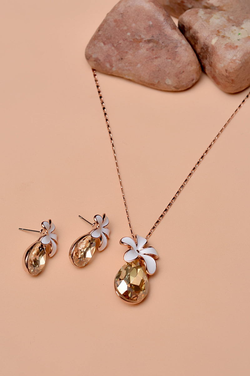 Party Wear Champagne Locket Set