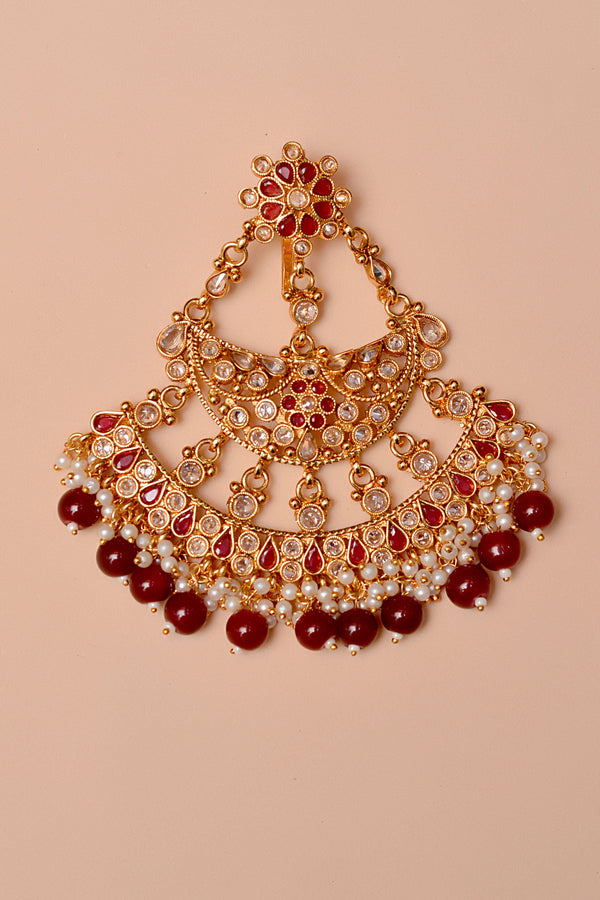 Party Wear Red Jhoomar