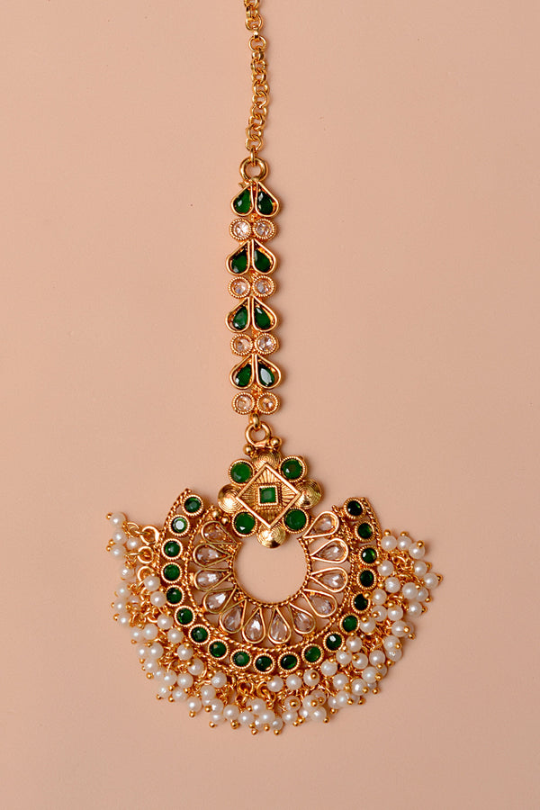 Party Wear Green Bindiya
