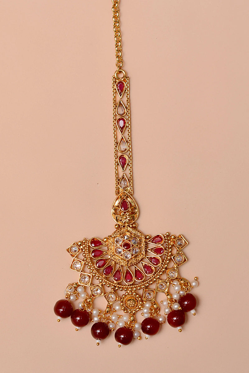 Party Wear Red Bindiya