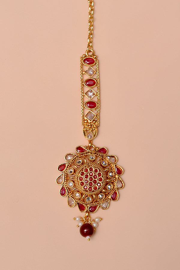 Party Wear Red Bindiya