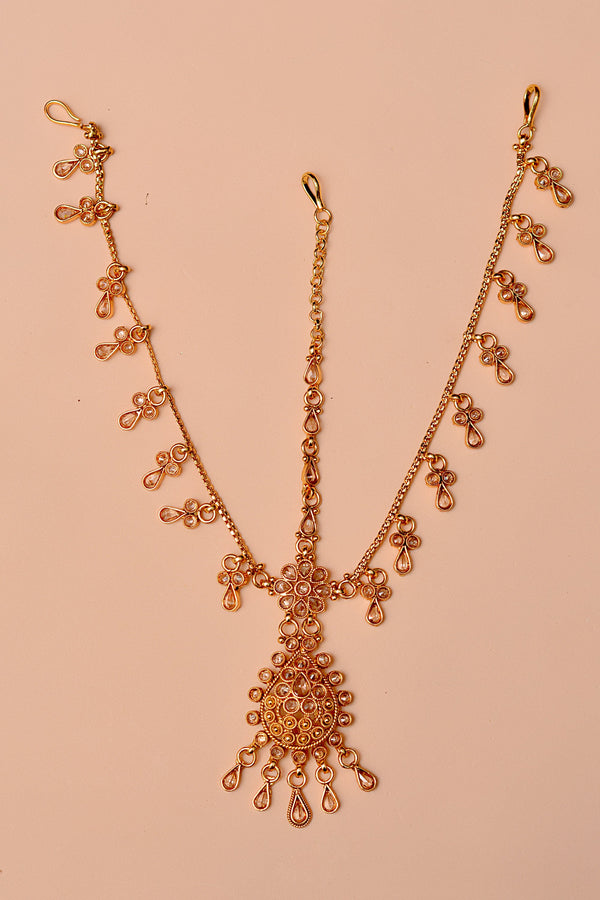Party Wear Golden Forehead Band