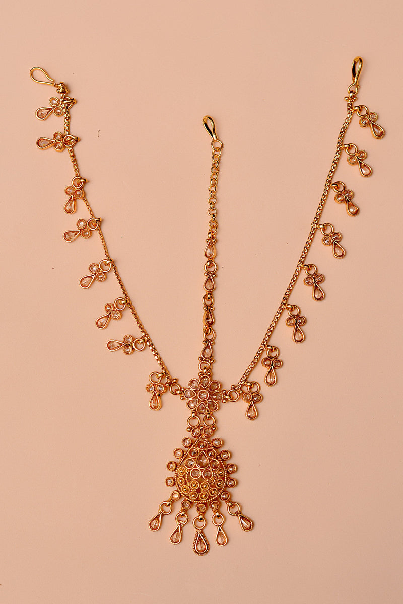 Party Wear Golden Forehead Band