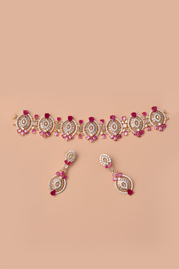 Party Wear Red Choker Necklace