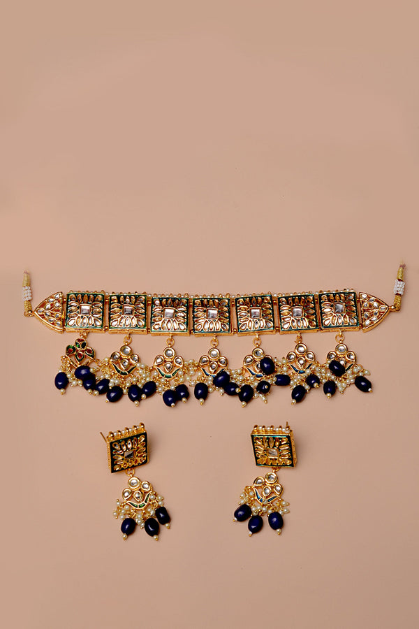 Party Wear Purple Choker Necklace