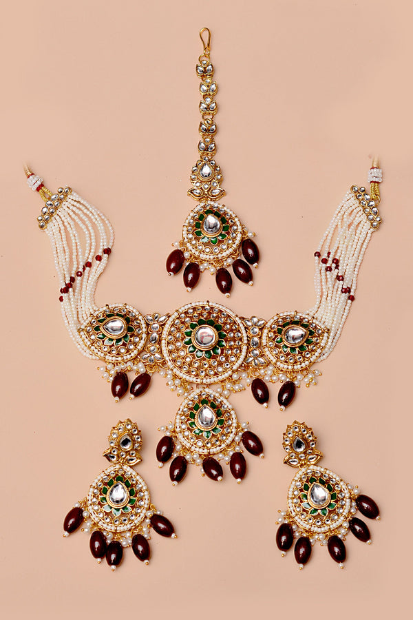 Party Wear Red Choker Necklace