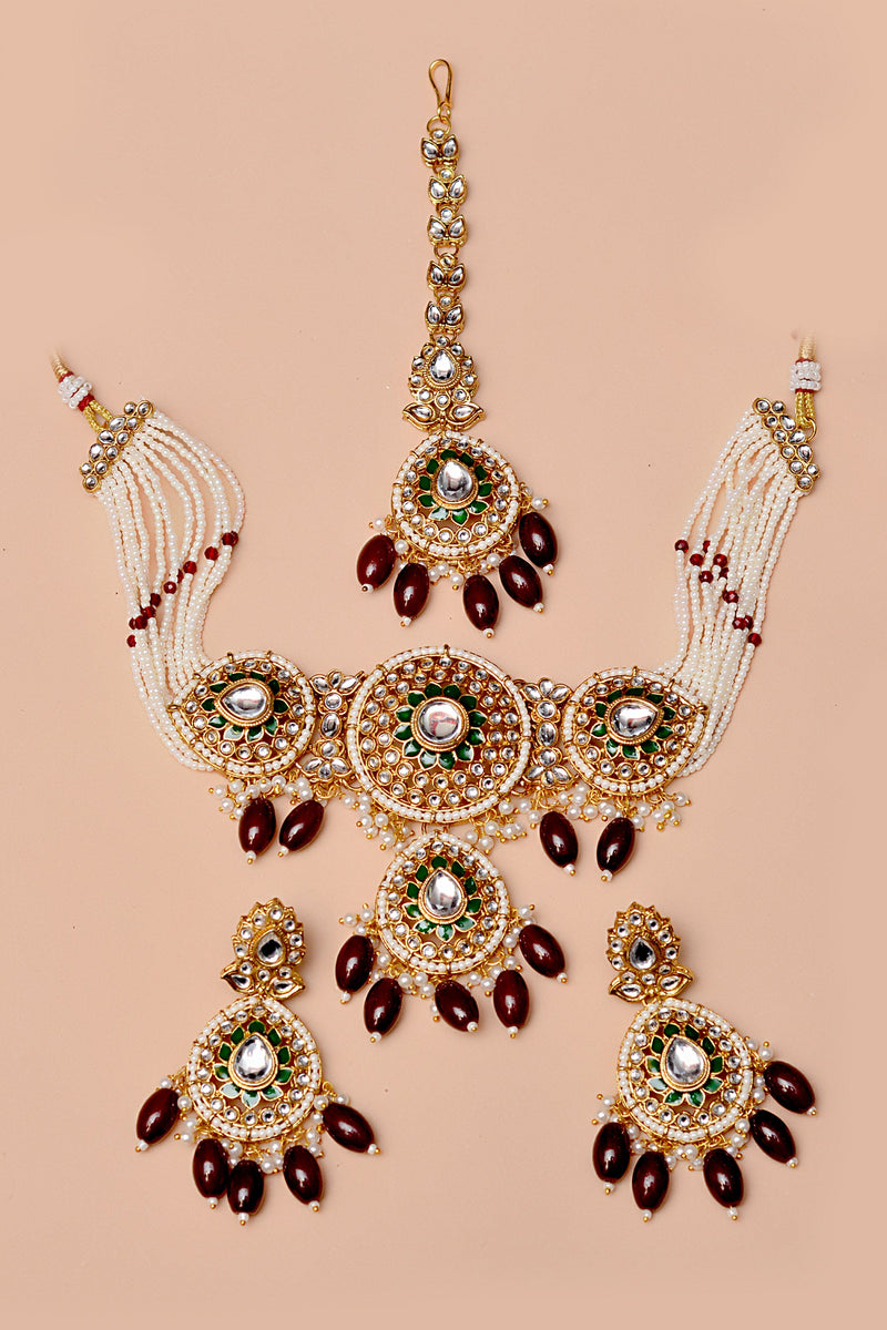 Party Wear Red Choker Necklace