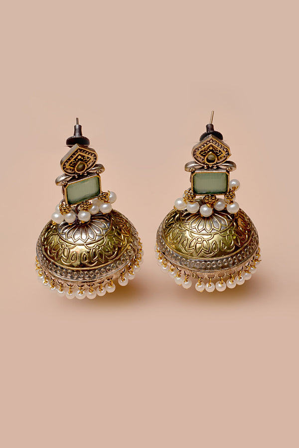 Party Wear Green Earrings