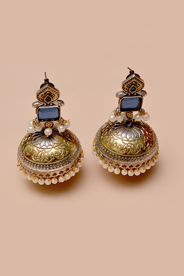 Party Wear Blue Earrings