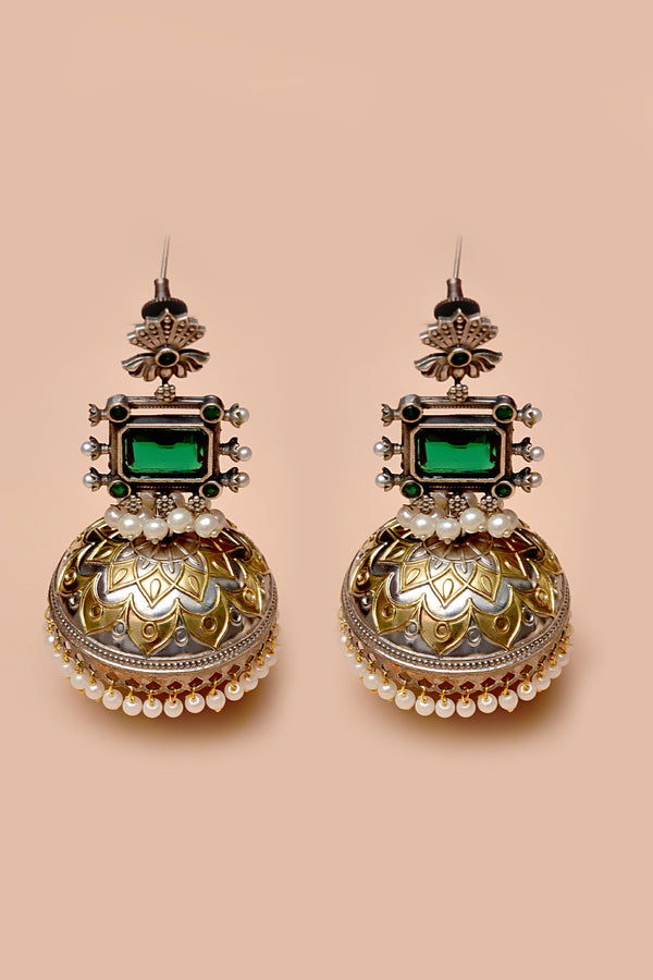 Party Wear Green Earrings