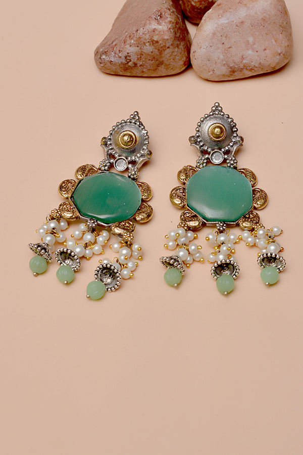 Party Wear Green Earrings