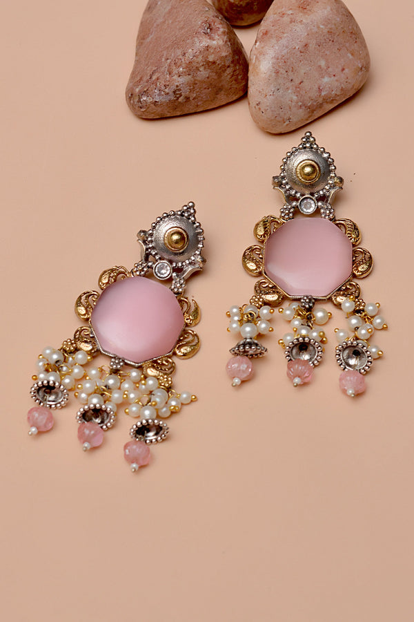 Party Wear Pink Earrings