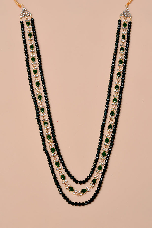 Party Wear Green Maala Necklace