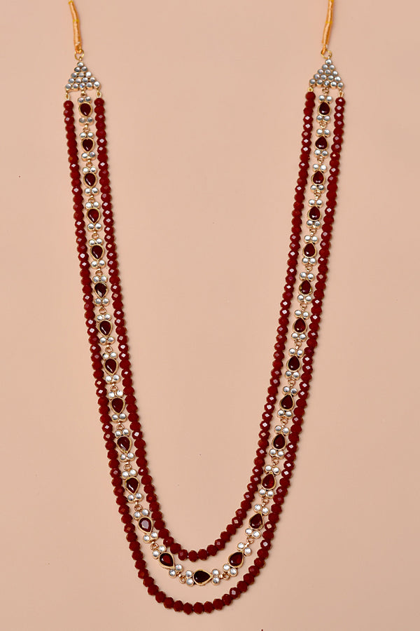 Party Wear Red Maala Necklace