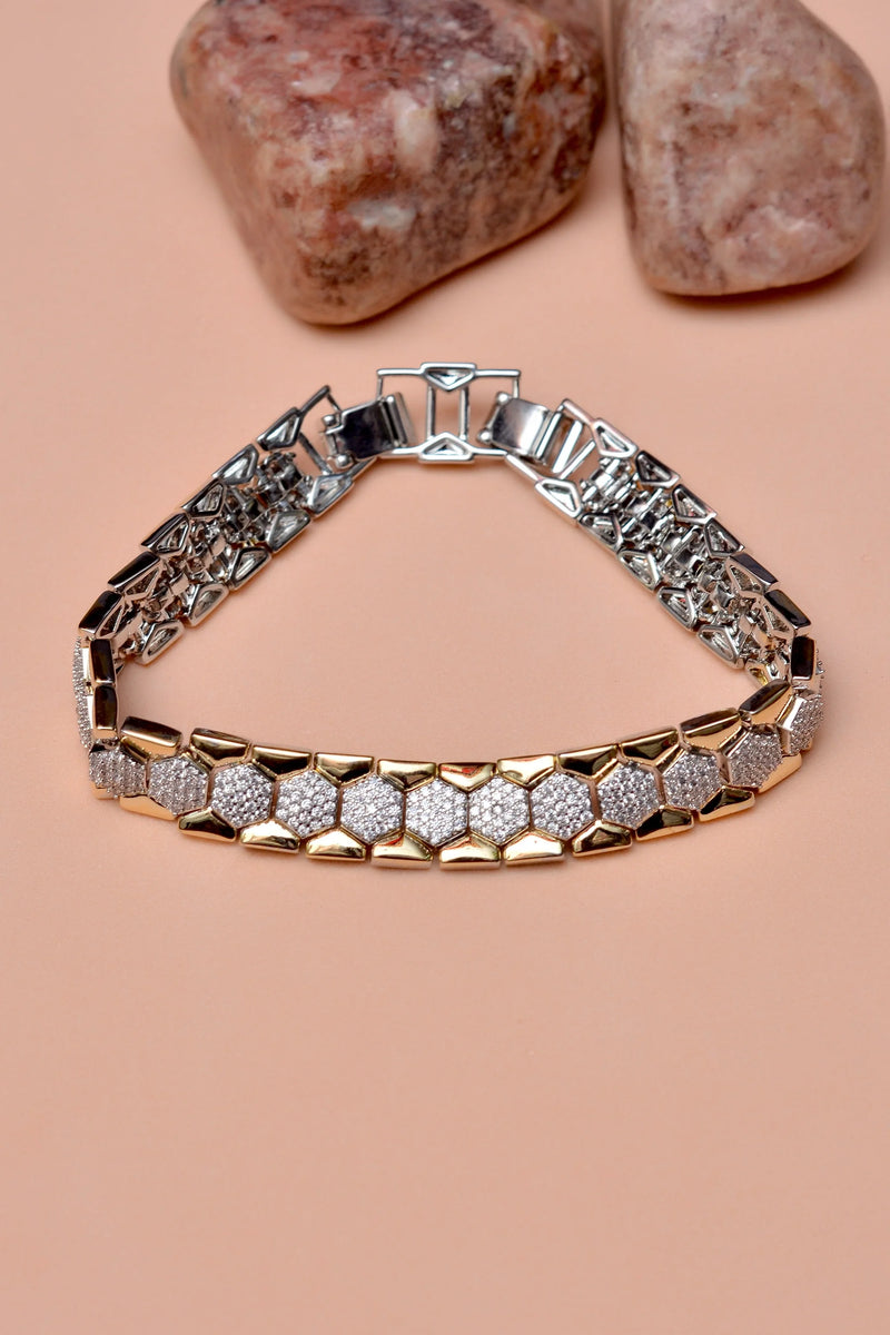 Party Wear Dual Tone Bracelet