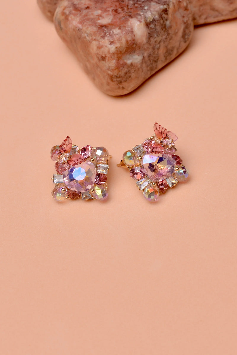Party Wear Pink Earrings
