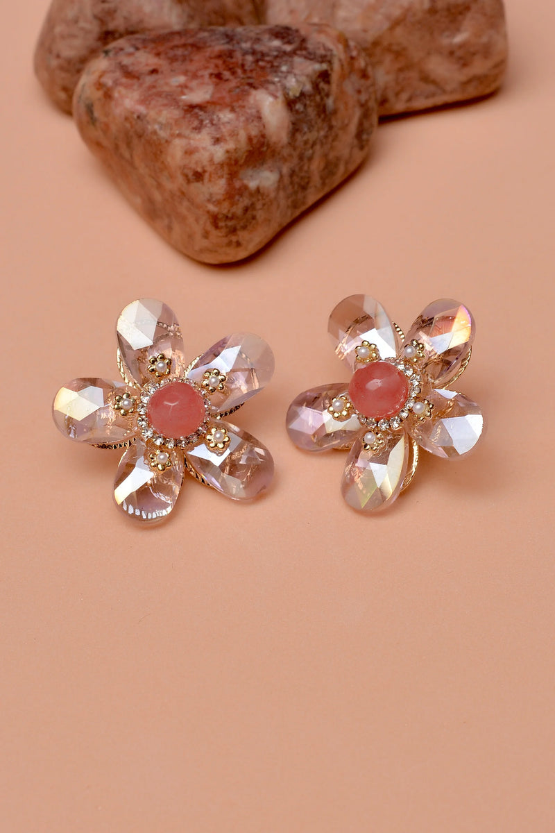 Party Wear Pink Earrings