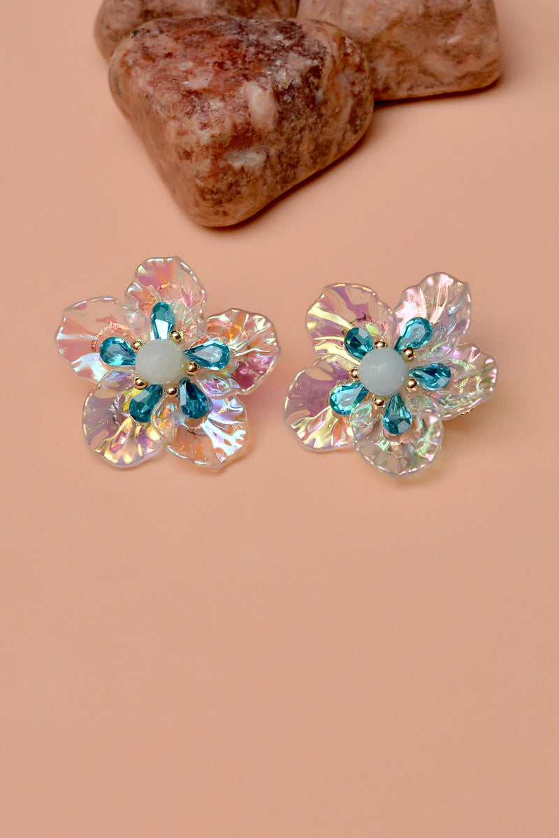 Party Wear Blue Earrings