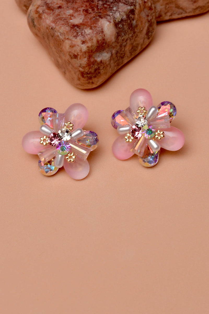 Party Wear Pink Earrings