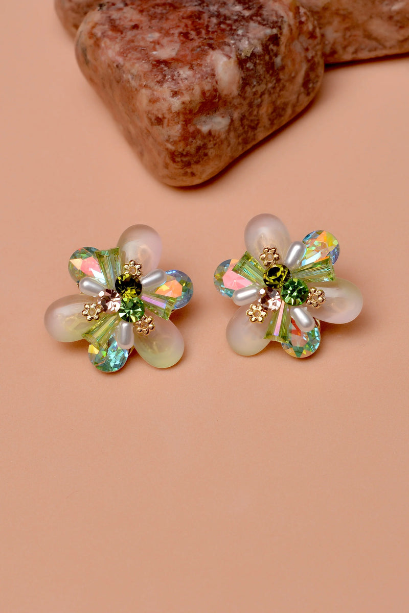 Party Wear Green Earrings