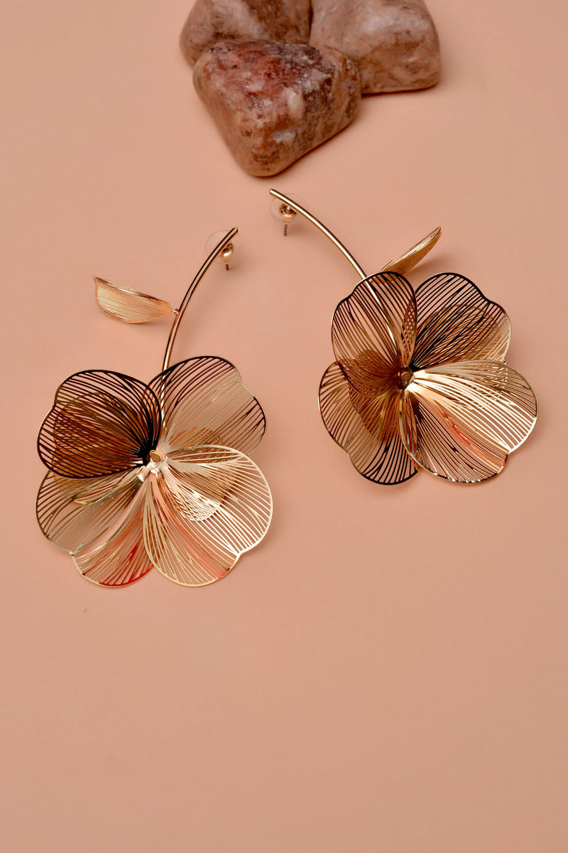 Party Wear Golden Earrings