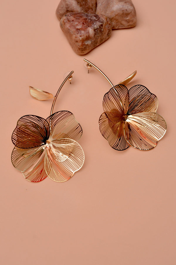 Party Wear Golden Earrings