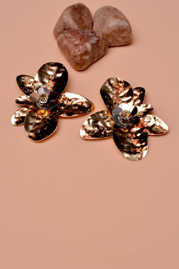 Party Wear Golden Earrings