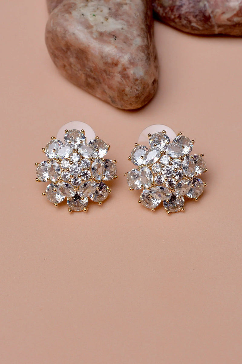 Party Wear Golden Earrings