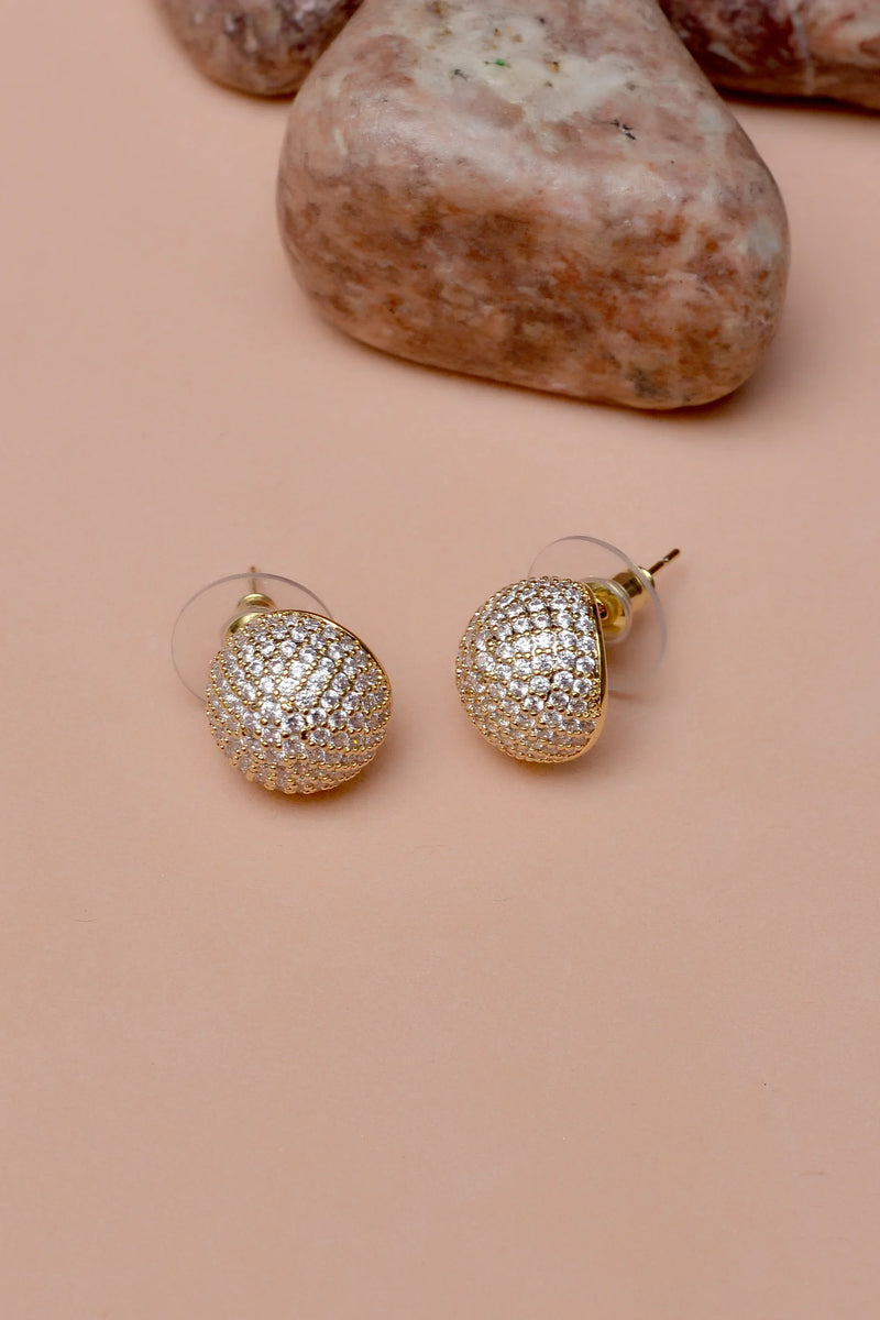 Party Wear Golden Ear Studs