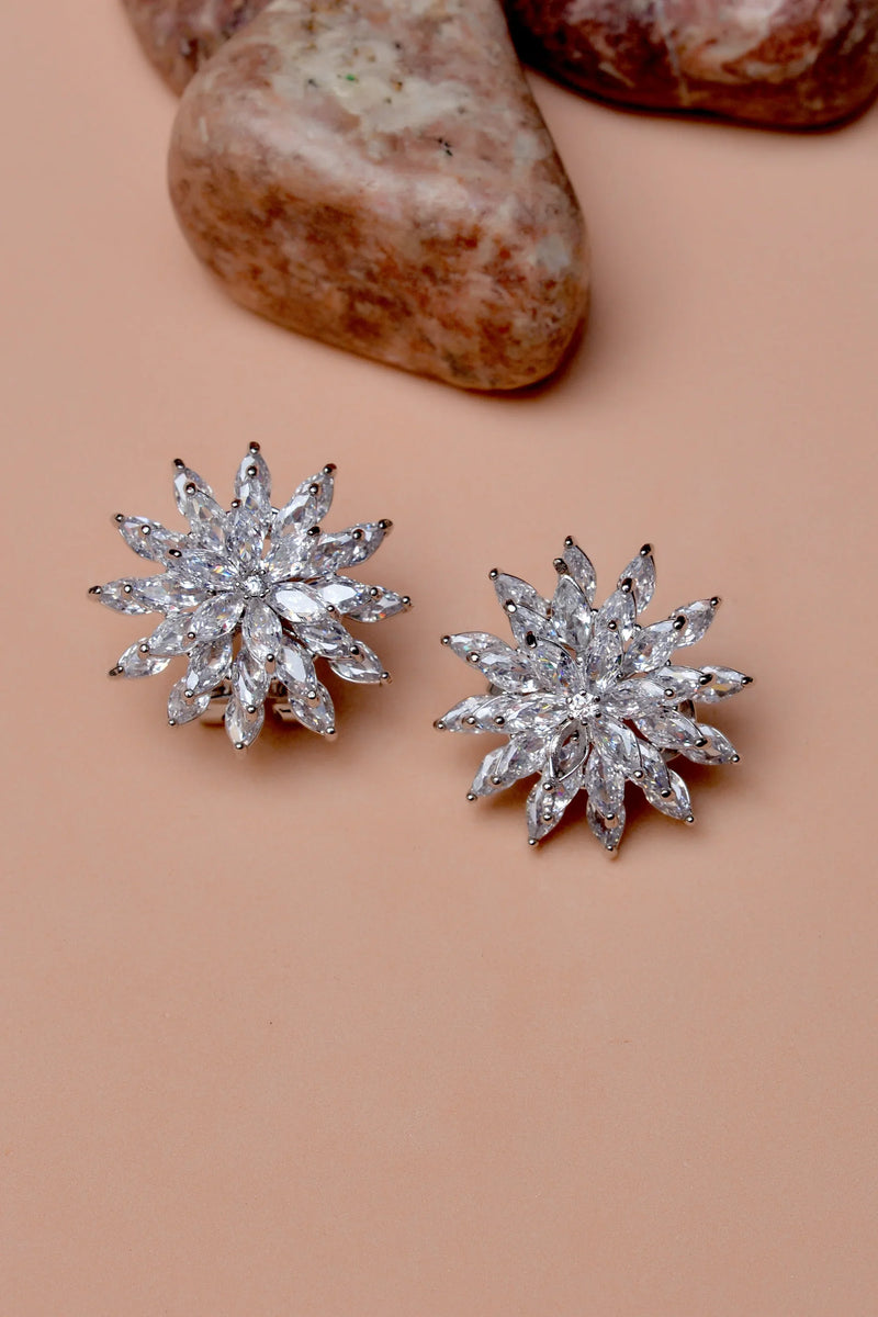 Party Wear Silver Earrings