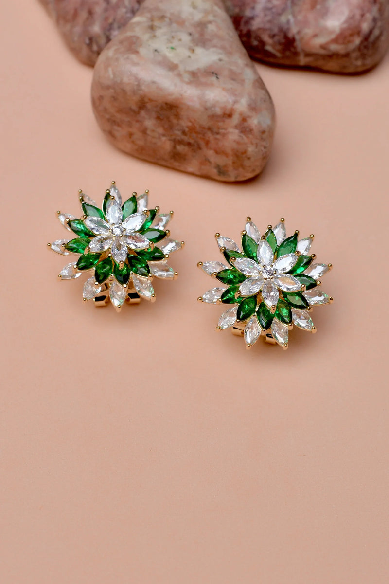 Party Wear Green Earrings