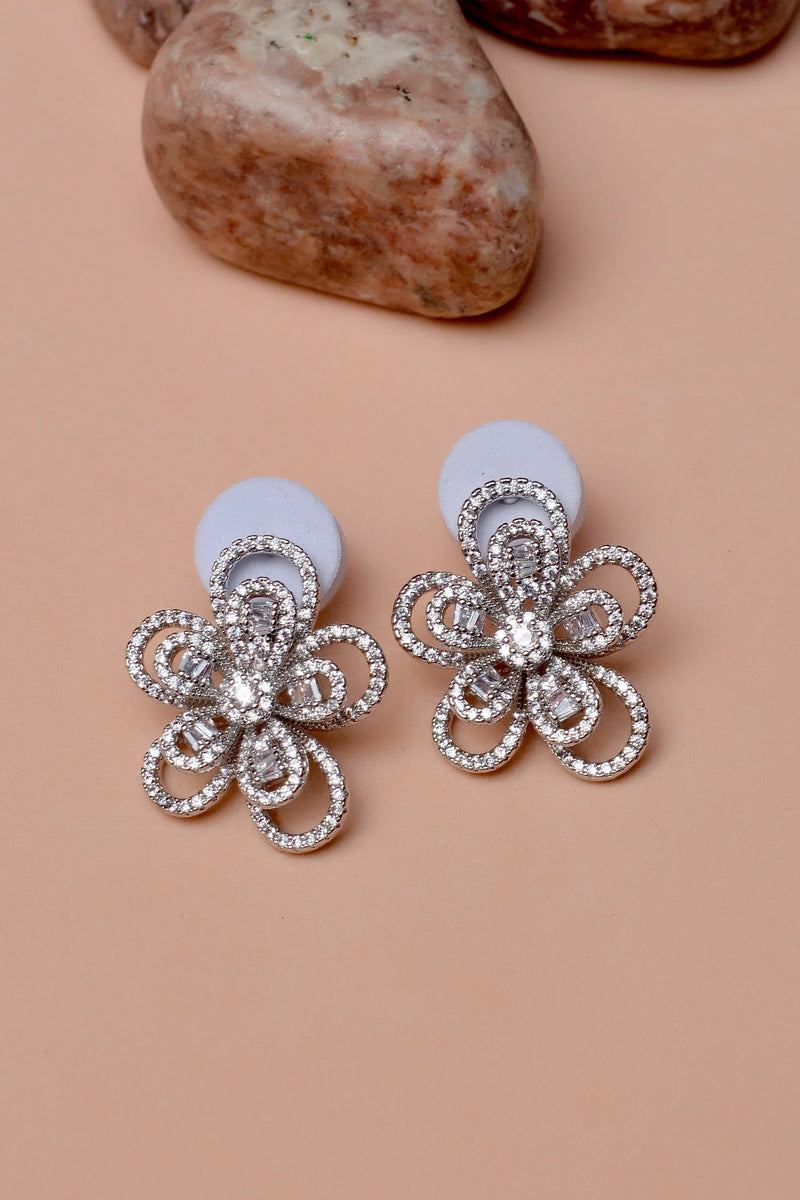 Party Wear Silver Earrings