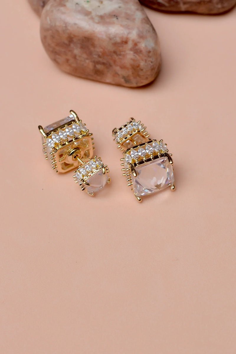 Party Wear Golden Ear Studs