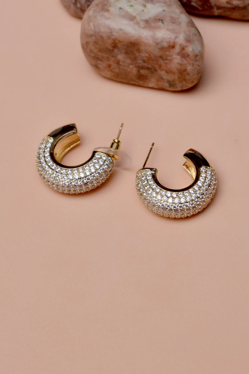 Party Wear Golden Earrings