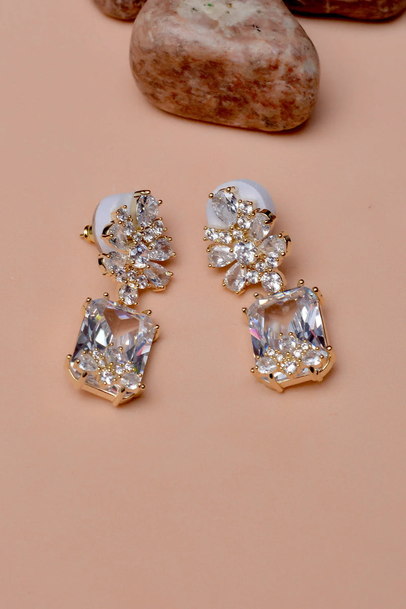 Party Wear Golden Earrings